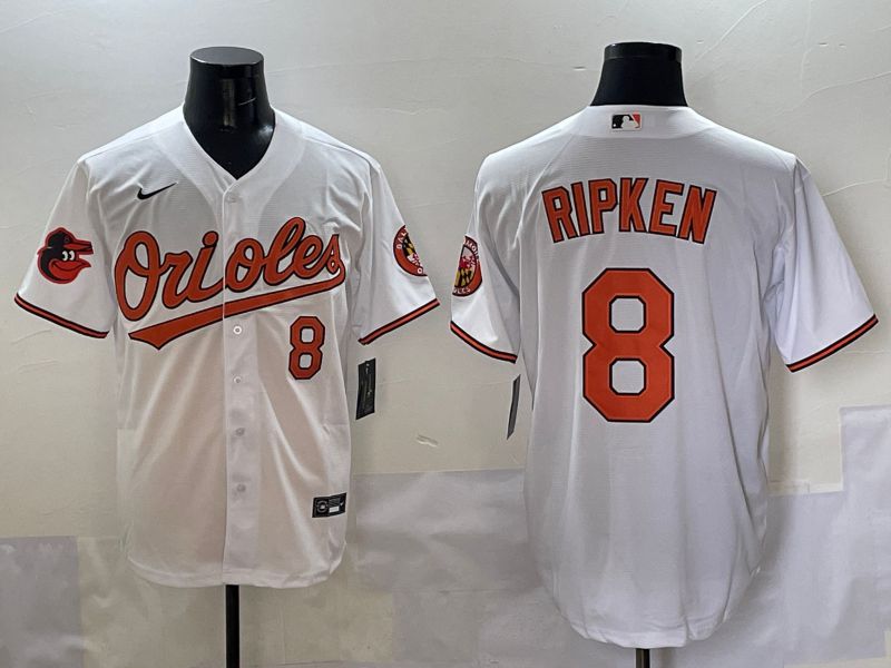 Men Baltimore Orioles #8 Ripken White Game 2025 Nike MLB Jersey style 5092->baltimore orioles->MLB Jersey